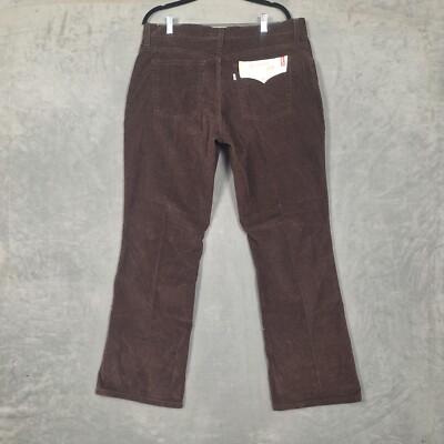 Levis 550 Corduroy Jeans Womens 18 M Brown Relaxed Bootcut Pants Stretch NWT