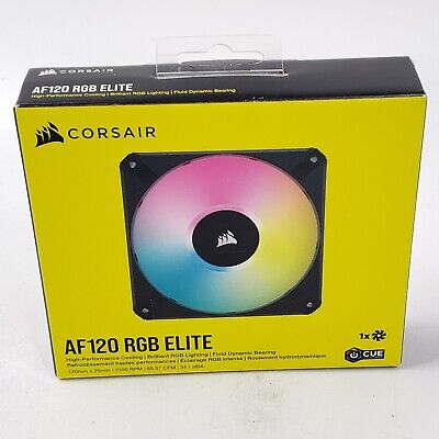 CORSAIR iCUE AF120 RGB ELITE 120mm Case Fan - Black (1-Pack)