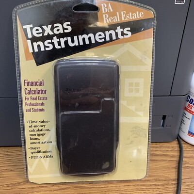 Texas instruments BA Real Estate financial calculator Open Box.new Battery Set W