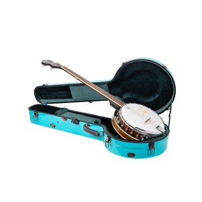 Crossrock 5-String Bluegrass Banjos Case, Fiberglass Mastertone Banjo Hardshell