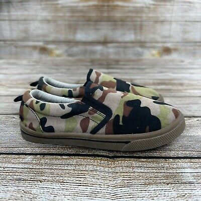 Cat & Jack Camouflage Shoes Kids Size 13 Slip On Flats 