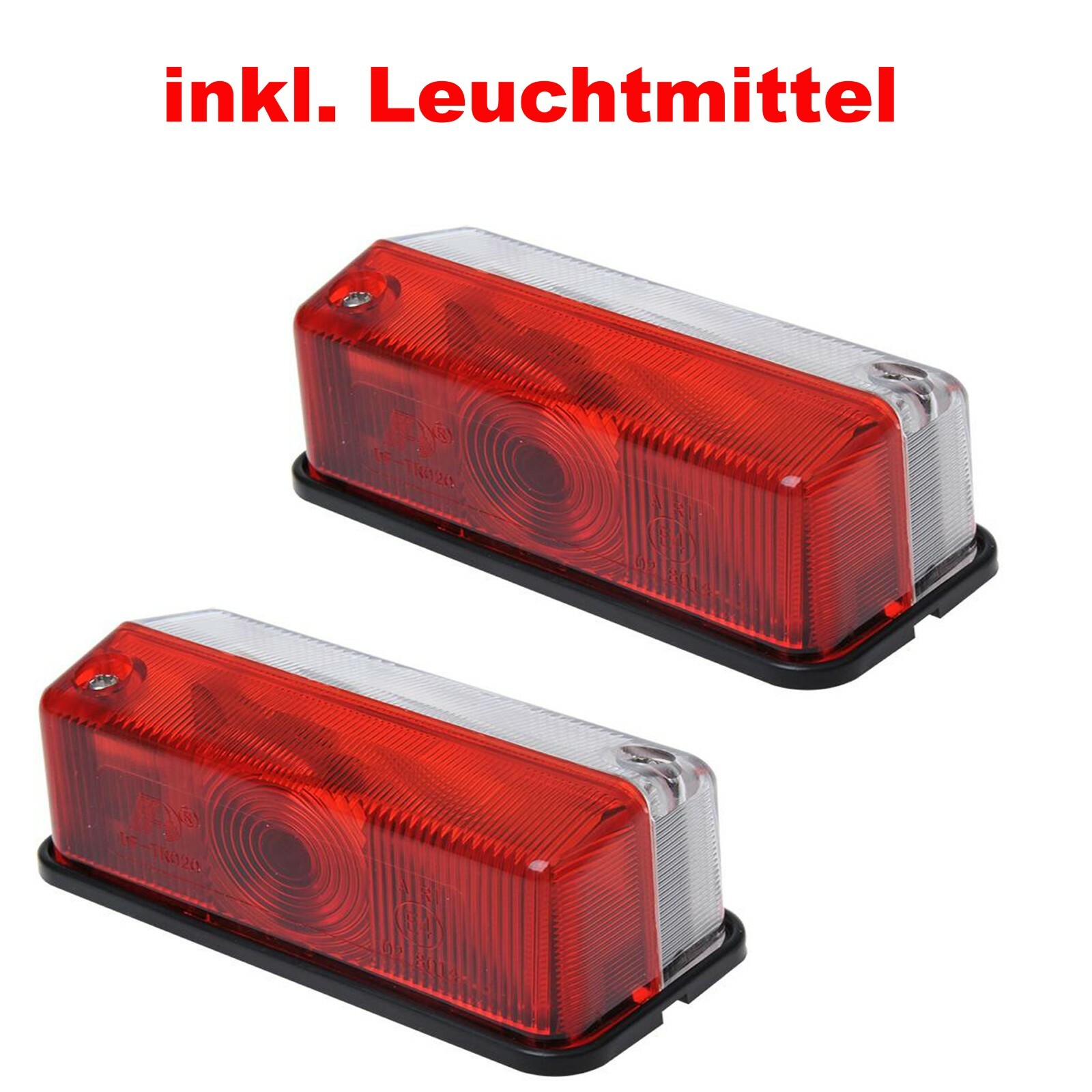 2x Anhänger Umrissleuchte Positionsleuchte Begrenzungsleuchte Rot Weiß 