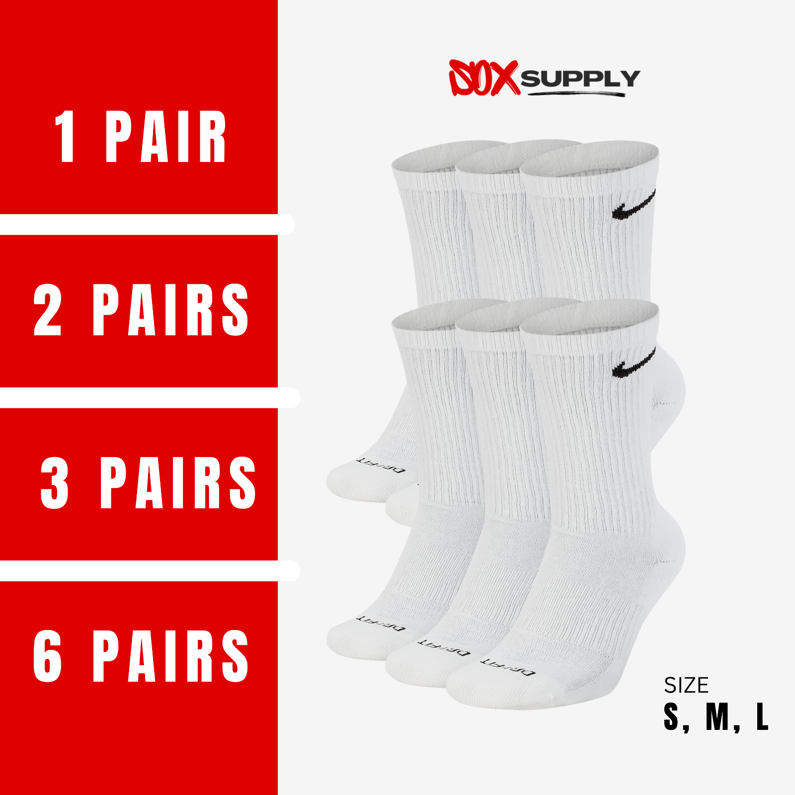 - Pick Pairs S, M, L
