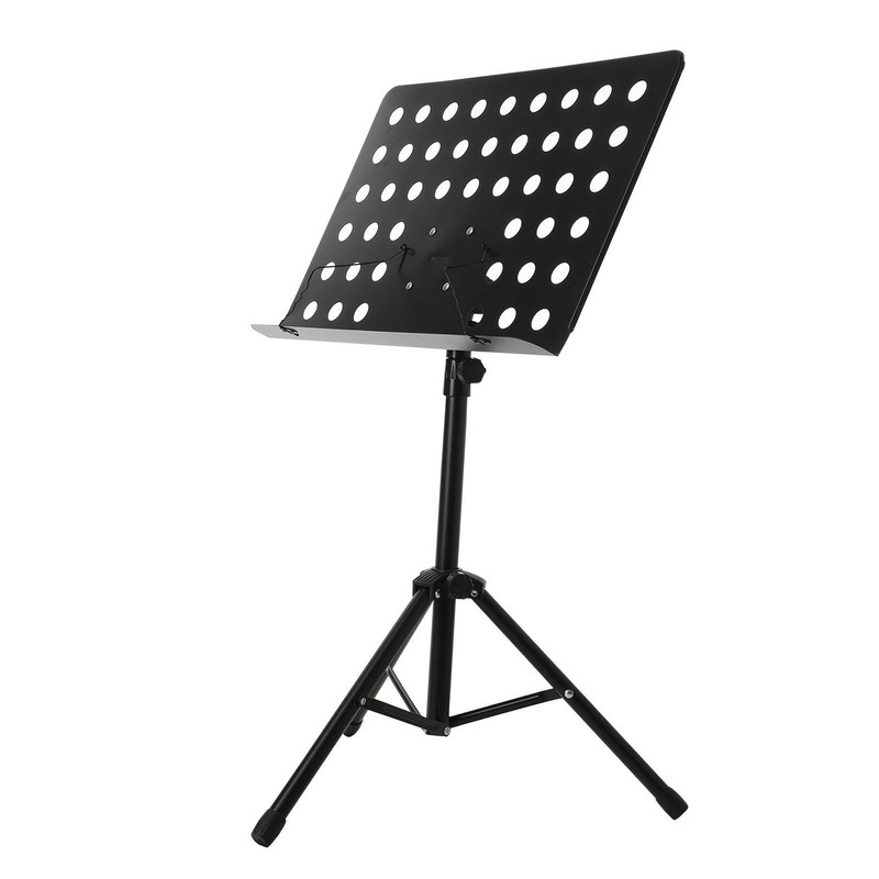 Notenständer Notenpult Orchesterpult Notenstativ Metall Lochblech Stabil Schwarz