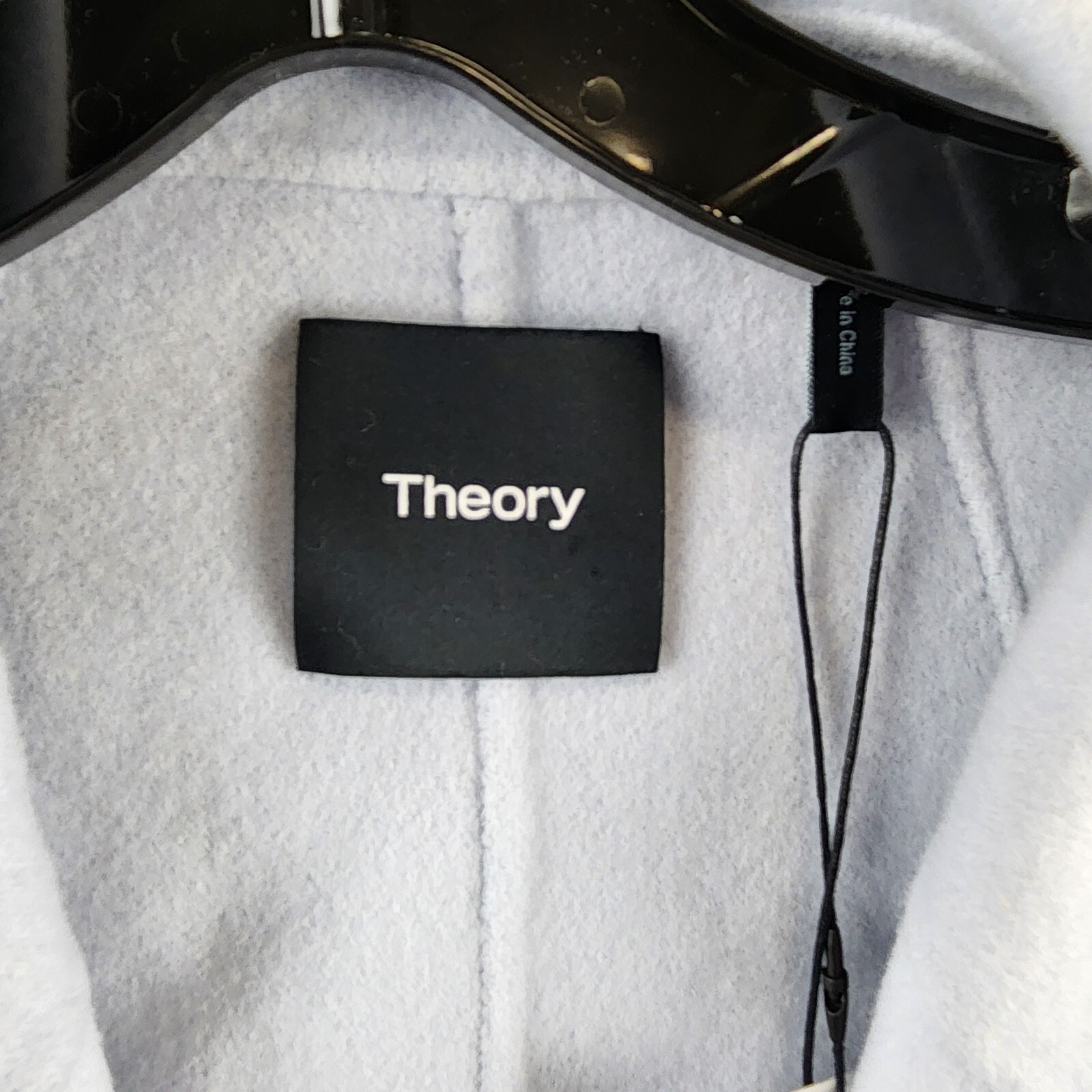 Theory Clairene Wool Cashmere Blend Coat Women's XL Harbour Melange Open Front - Picture 5 of 16