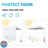 Joramoy Instant Canopy Sunwall 10×10 for Pop Up Canopy, Waterproof, UV Protection Canopy Sidewall, 1 Pack Straight Leg Canopy Side Panels Only（10×10, White)