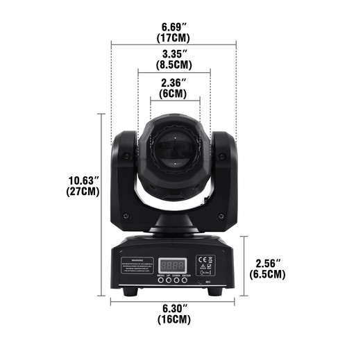 2 Pack 120W LED Moving Head Light RGBW Gobo Beam Stage DJ Bar DMX Spot Lighting