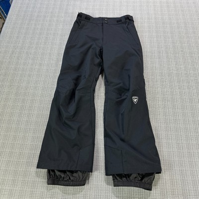 Rossignol Ski Pants Boys size 10 Black Insulated Outdoor Snow Adjustable Waist