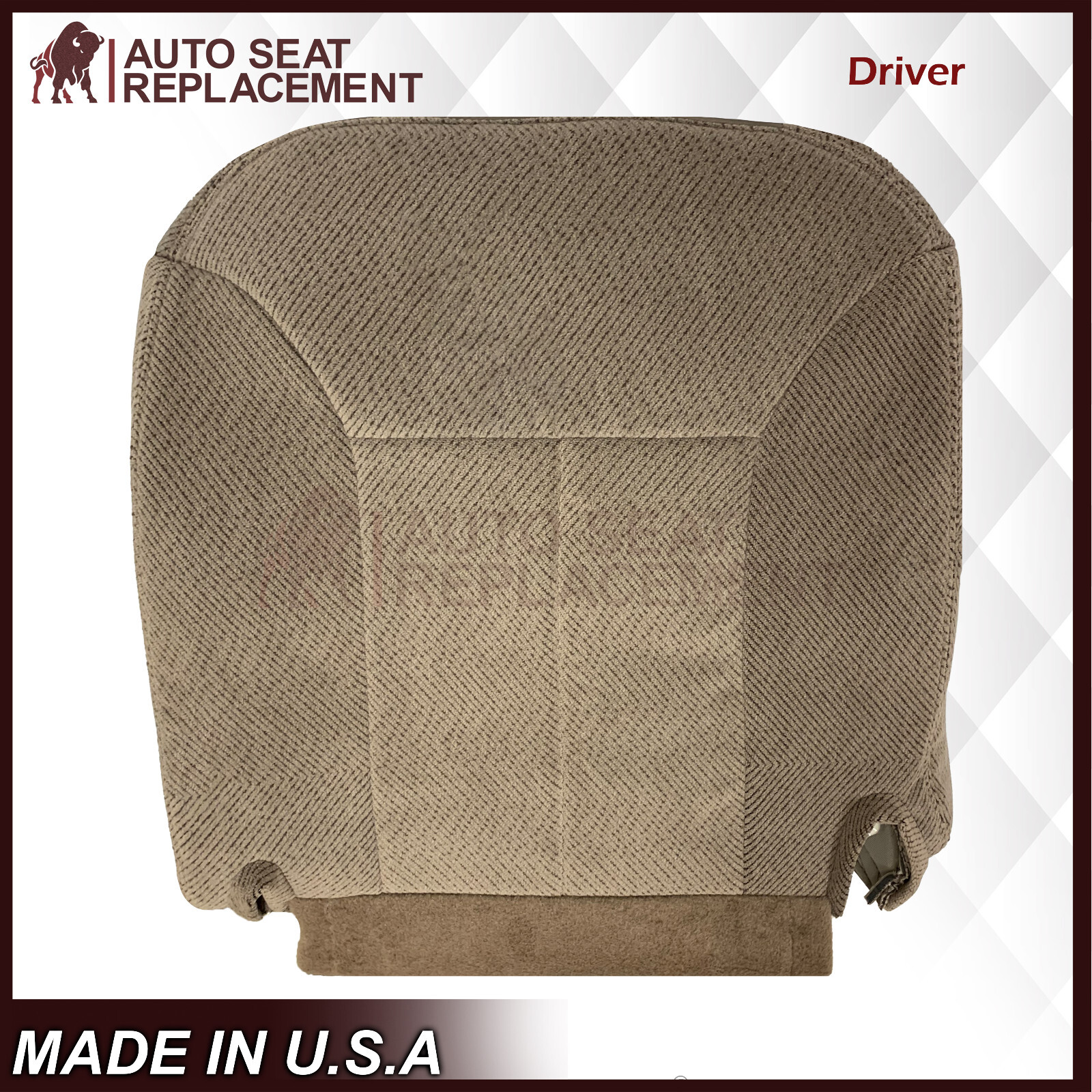 1995 1996 1997 1998 1999 Chevy Tahoe Tan Fabric 50/50 Driver Base Seat Cover