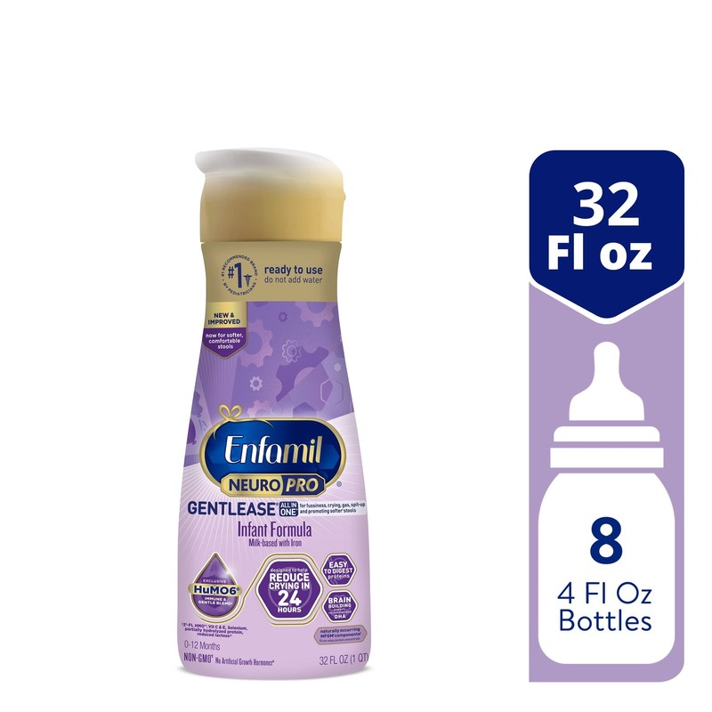 Neuropro Gentlease Ready-To-Feed Baby Formula for Easing Fussiness, Gas, Spit-Up