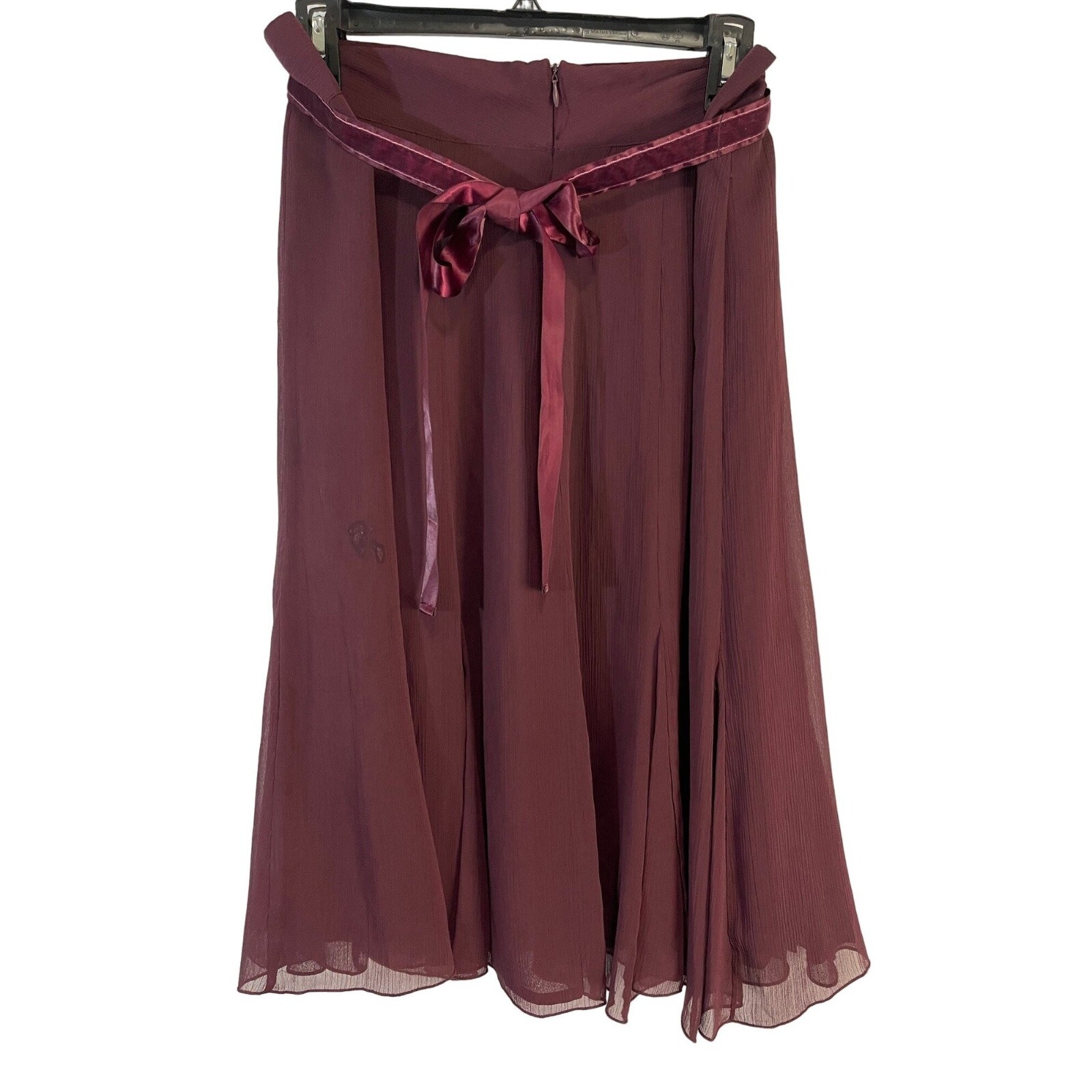 Apt.9 skirt flowy belt zip up sheer 2 layered polyester Apt.9 skirt flowy belt zip up sheer 2 layered polyester