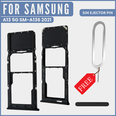 Single Sim Card Tray Compatible For Samsung Galaxy A13 5G A136 2021 Black