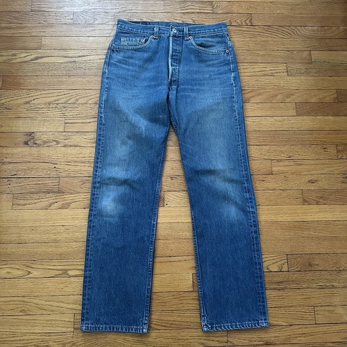Vintage Levi's 501 Blue Denim Jeans Size 33x34 Made In USA