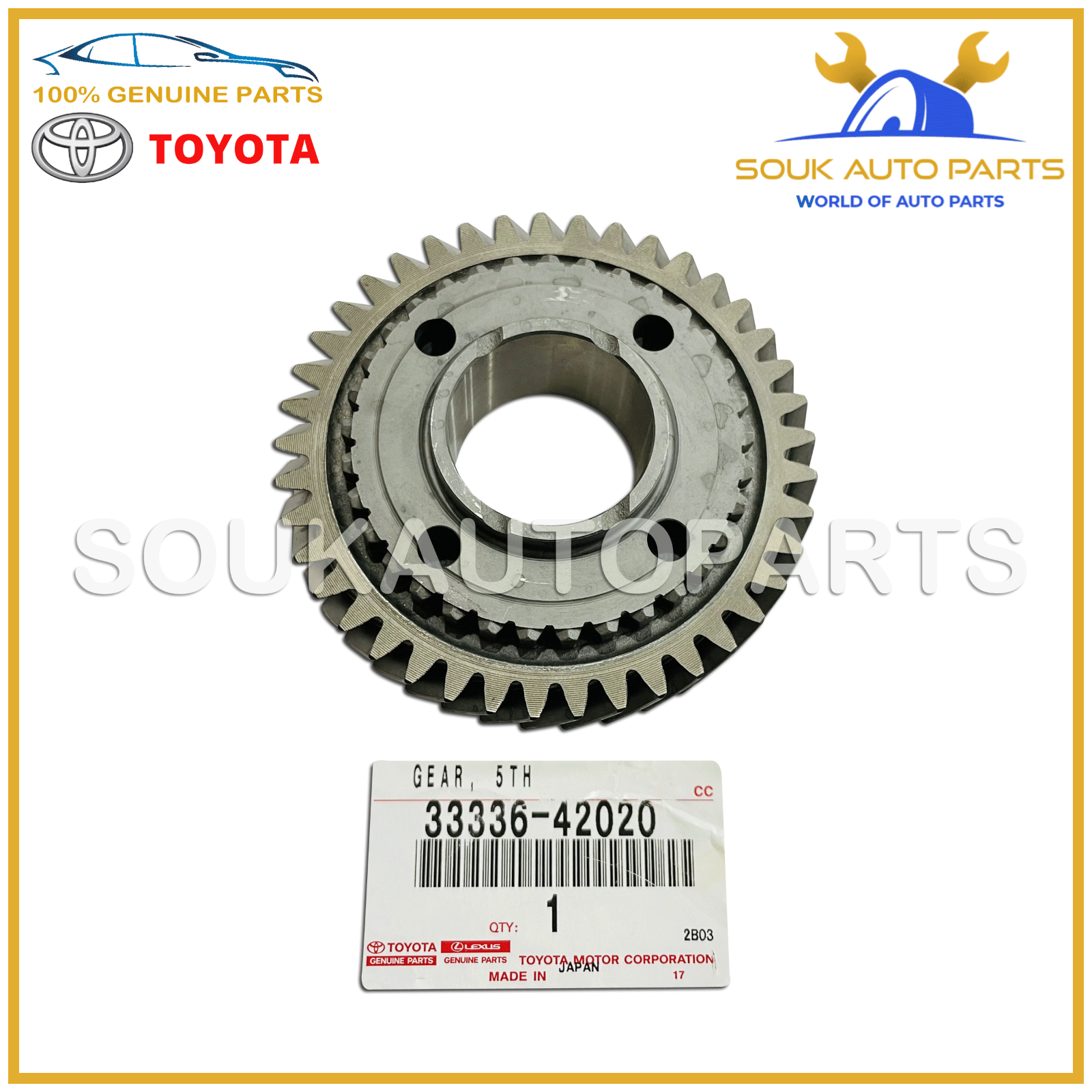 トモ3333 33336-42020 Genuine Toyota GEAR, 5TH 3333642020 OEM CAMRY
