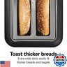 Hamilton Beach Gourmet 2 Slice Slot Toaster with Extra Long and Wide Slots, Sure-Toast Technology, Shade Selector, Bagel Setting, Matte Black and Stainless Steel (22996)