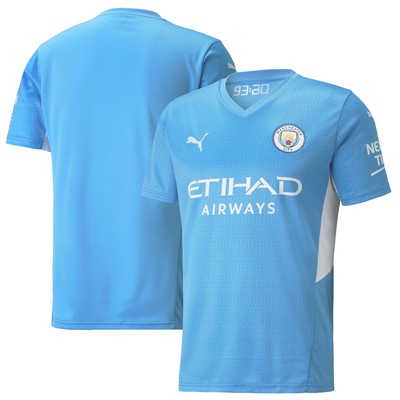 PUMA MANCHESTER CITY FOOTBALL HOME SHIRT TOP T-SHIRT SHORT SLEEVE 2021-22 PUMA MENS
