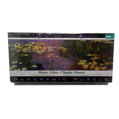 Buffalo Games Claude Monet  Water Lilies  Panoramic 750pc Jigsaw Puzzle NIB Seal
