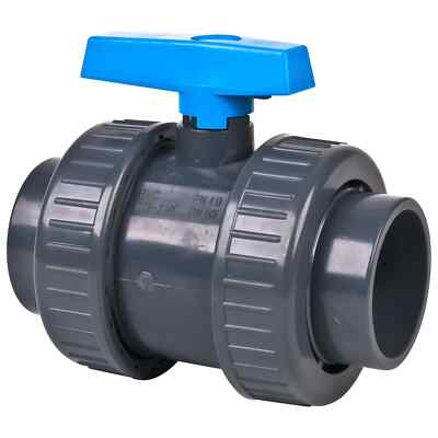 AquaForte PVC Kugelhahn ECONO-Line Absperrhahn mit 2x Klebemuffe ECO