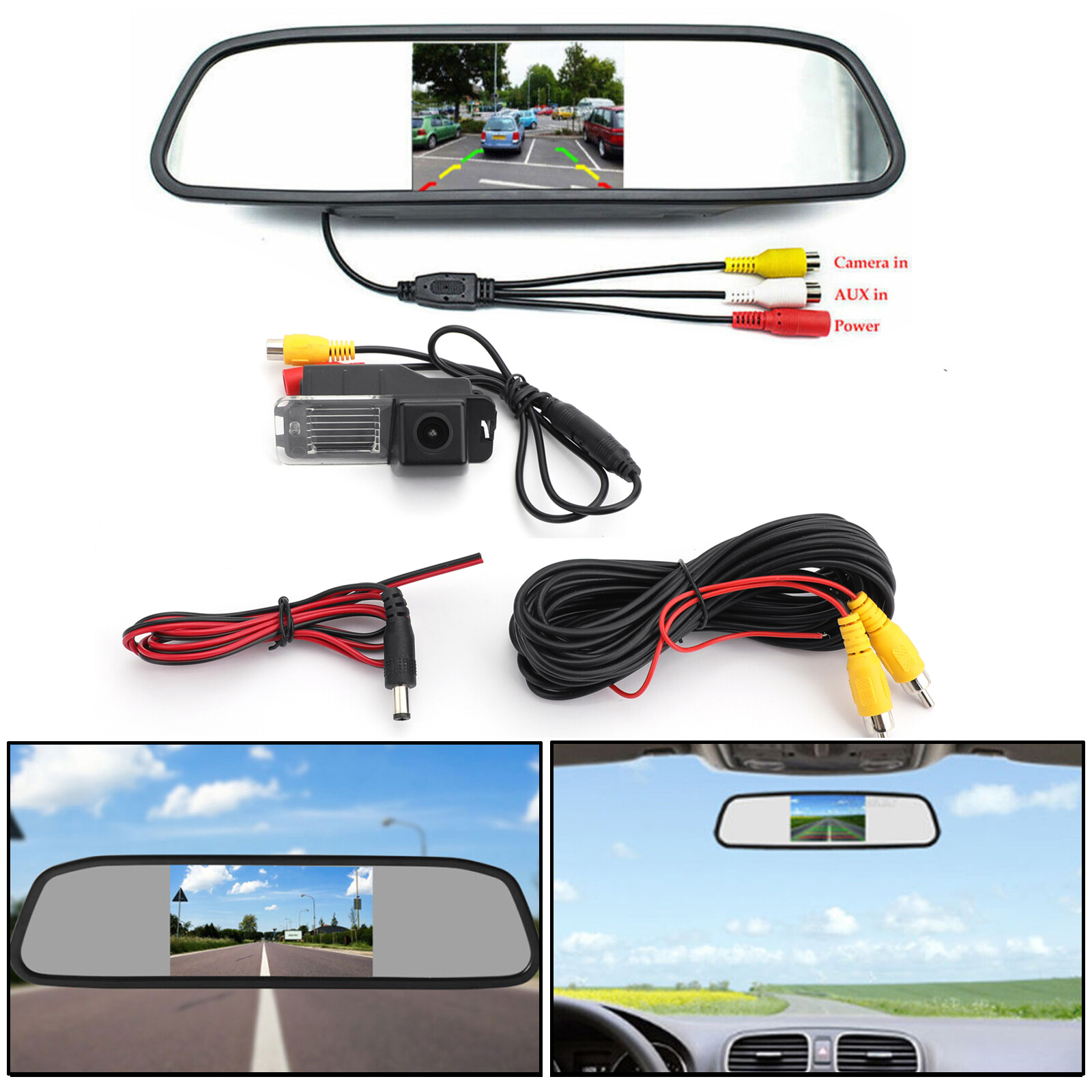+ 4.3" Monitor For Golf Mk 6 7 Hd Ccd Night Ip67 U9