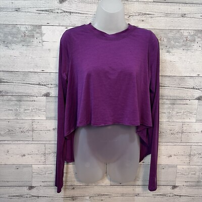 Free People Movement Cadence Layering Tee Purple Athleisure Boho Size M