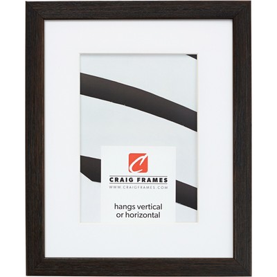 Craig Frames Farmhouse Essentials Tall, .75'' Black Wood Picture Frame With a Mat