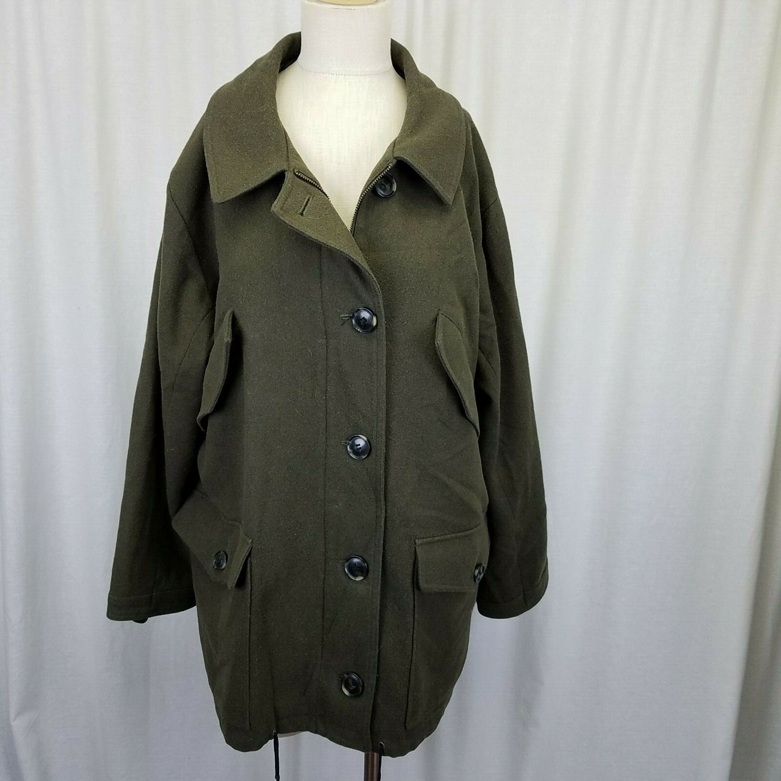 Coop Barneys New York Wool Field Jacket Car Pea Coat Womens