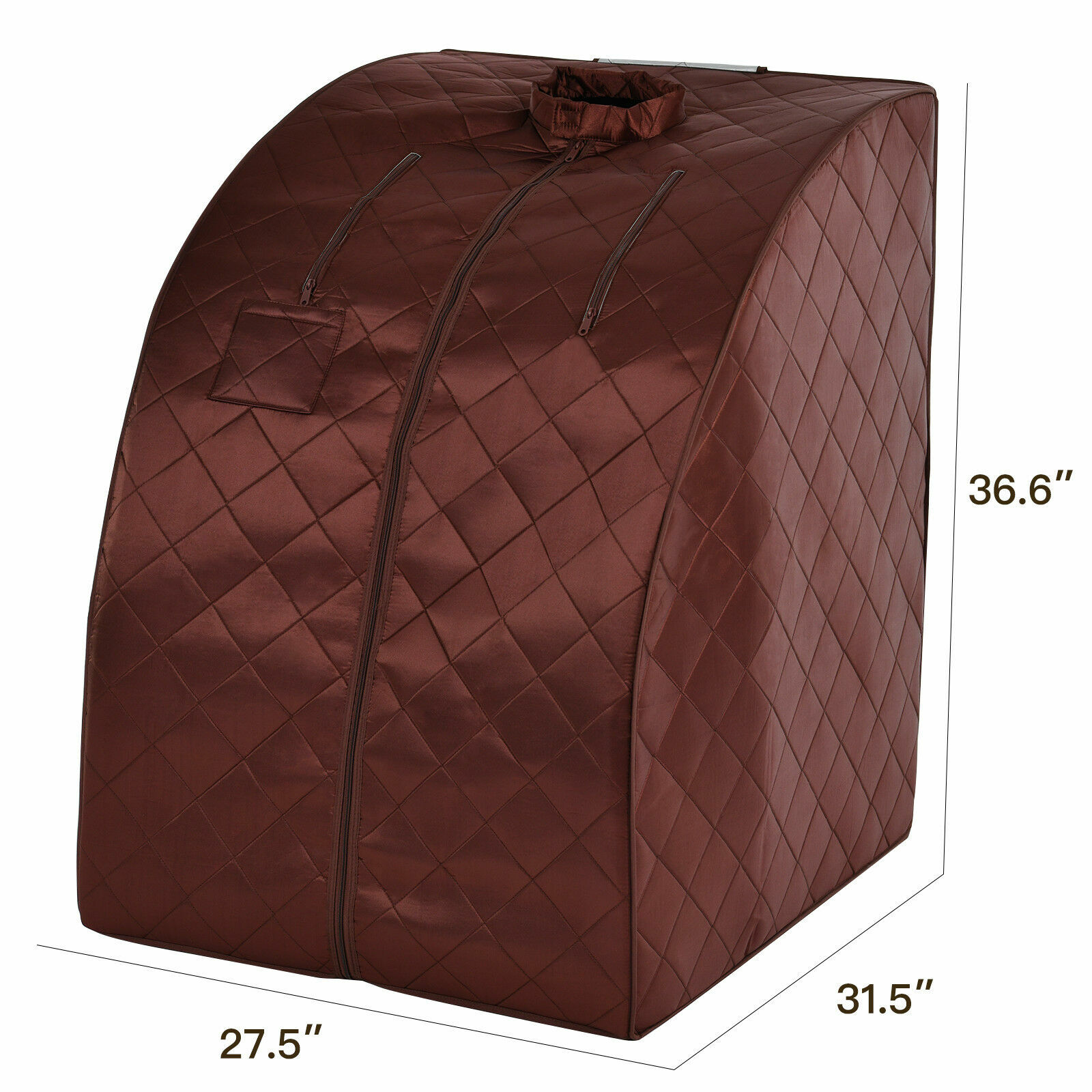 Portable Far Infrared Sauna Spa Full Body Slim Loss Weight Detox Therapy Brown