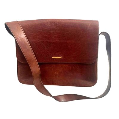 Oroton Australia Satchel Crossbody Bag Cognac Brown Genuine Cowhide Leather
