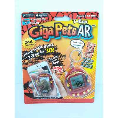Giga Pets AR 2nd Edition Augmented Reality Virtual Pet T-Rex Keychain [New]