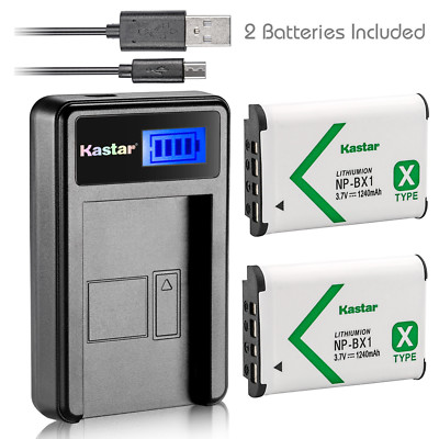 Kastar Battery LCD Charger for Sony NP-BX1 Sony Cyber-shot DSC-RX100M3 RX100 III