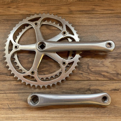 Vintage Specialized Flag Double Crankset 170 Original 52 / 42 Chainrings 144BCD