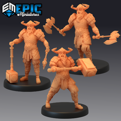 VIKING RAIDER MALE, Dungeons and Dragons Miniatures, D&D, Epic Miniatures
