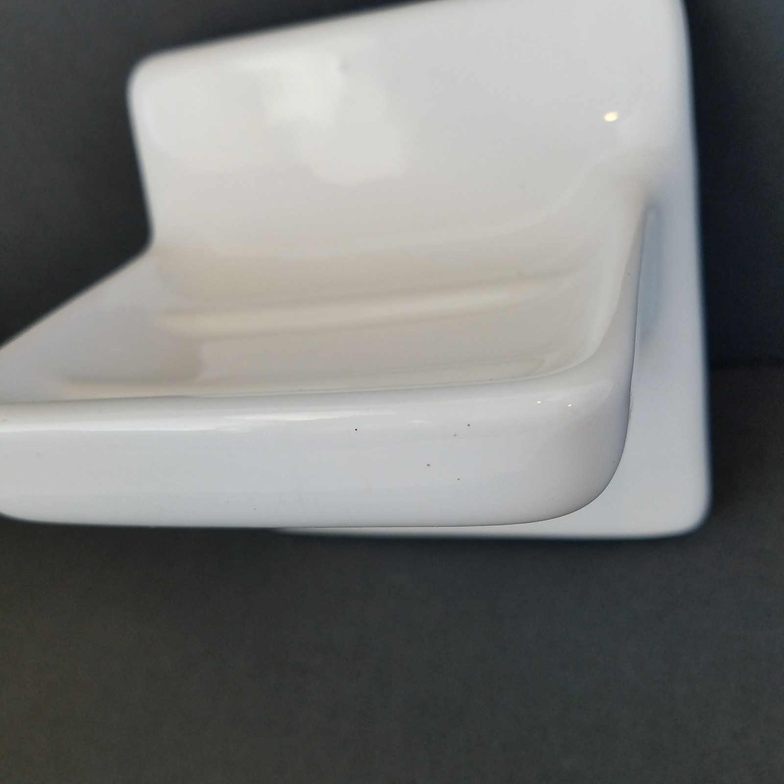 Vintage white porcelain soap dish Farmhouse M 107 USA