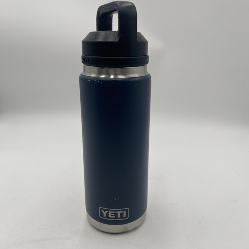 Yeti Rambler 18 OZ Bottle Navy Blue Chug Cap Clean SEE PICS