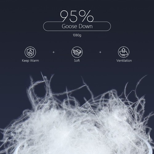 2/4 Pack Luxury Goose Down Pillow Queen Size Feather Pillow Insert Soft Support