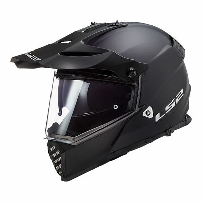 LS2 MX436 PIONEER EVO ADVENTURE MOTORCYCLE HELMET - MATTE BLACK XX-LARGE