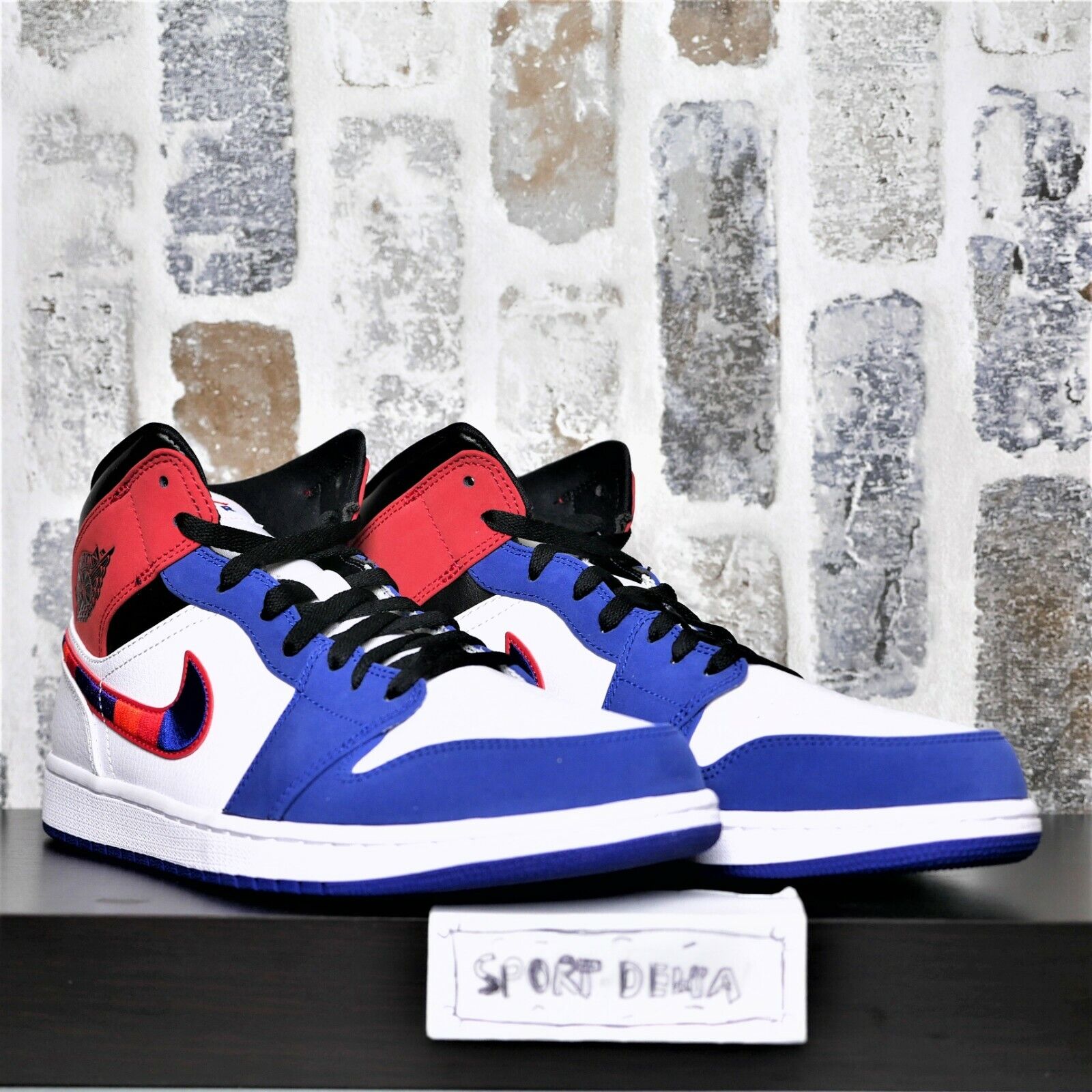 Nike Air Jordan 1 Mid Multi-Color Swoosh 852542-146 sz 11.5 Nike Air Jordan 1 Mid Multi-Color Swoosh 852542-146 sz 11.5
