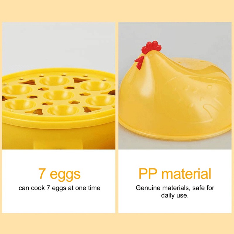 White Yellow Egg Cooker Made Of Food-grade PP Enjoy Delicious Eggs Anti-heat