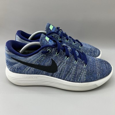Nike Lunarepic Flyknit Women Size 9 Shoes Blue Low Top Athletic Running Sneakers
