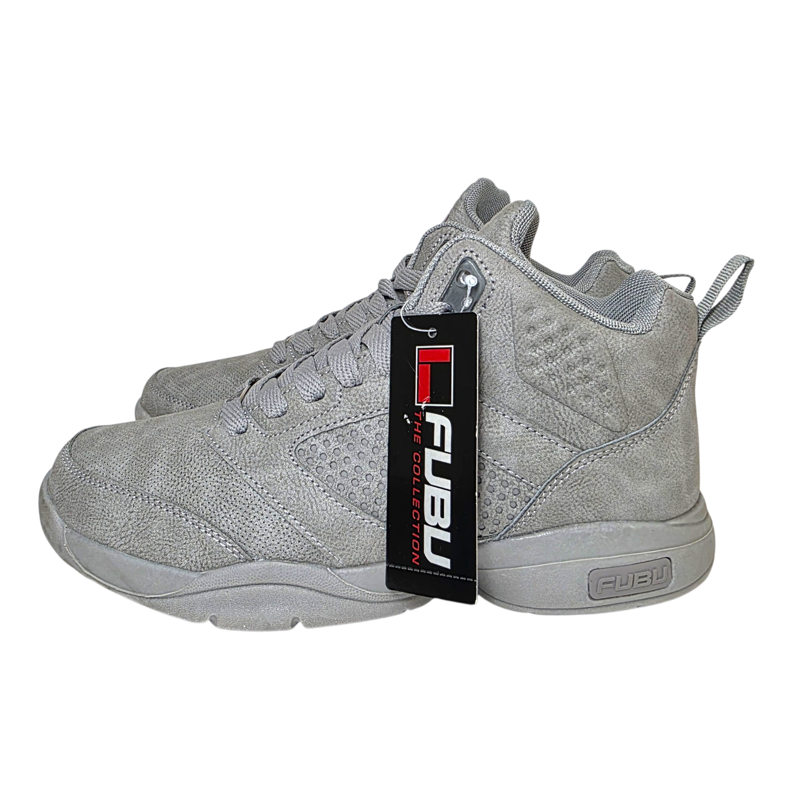 FUBU Zone High-top Basketball Shoes Sneakers Gray Men's Size 7