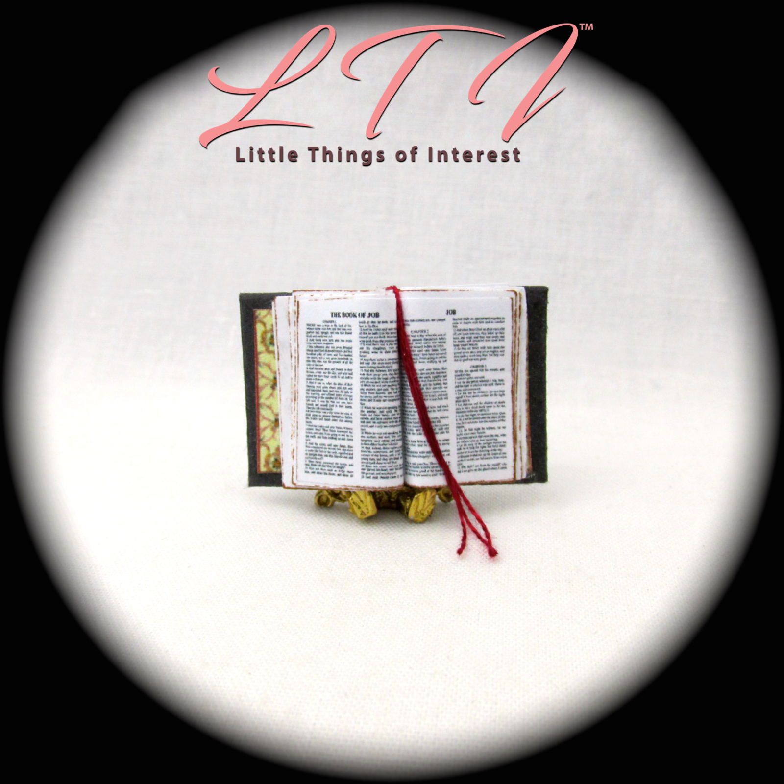 Open Book BIBLE Dollhouse Book Miniature Book 1:12 Scale Book 