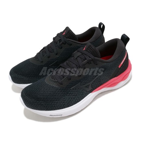 

Mizuno Wave Revolt Широкие черные розовые белые женские кроссовки J1GD2085-09, Черный, Wave Revolt Wide