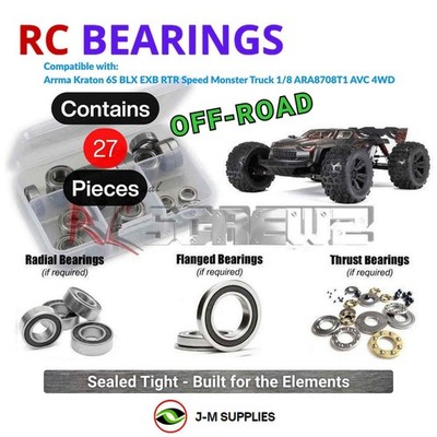 RCScrewZ Rubber Shielded Bearings ara055r for ARRMA KRATON 6S EXB ARA8708 | SET