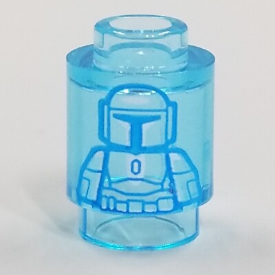 Lego Star Wars - Brick, Round 1x1 Open Stud SW Mandalorian Hologram 75319 - New