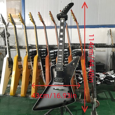 High-Quality Silverburst Explorer 70s Electric Guitar Mahogany Body&Neck 22Frets