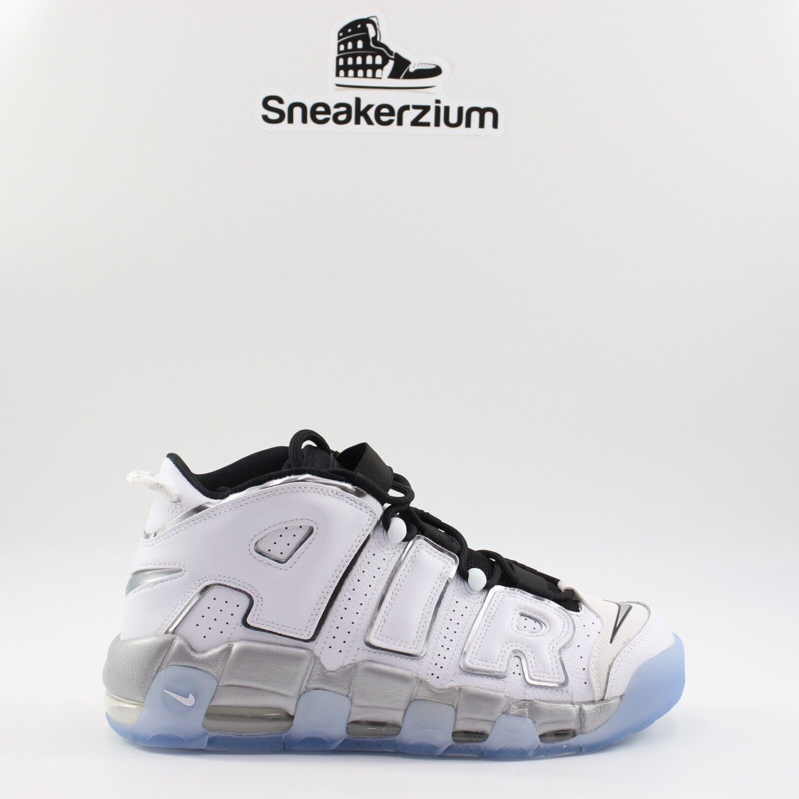 

Женские кроссовки Nike Air More Uptempo серебристо-белый металлик DV7408-100 новые, White metallic silver, Nike Air More Uptempo