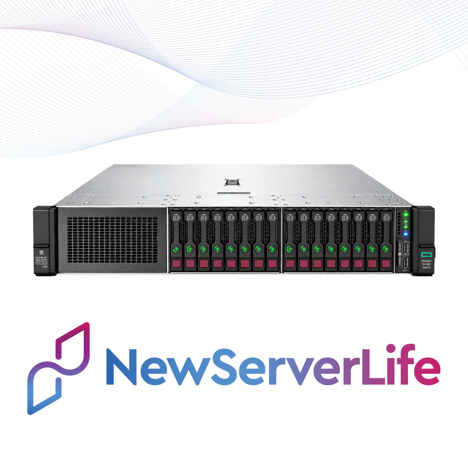 HP DL380 Gen10 16SFF 2x Gold 6130 2.1GHz =32 Cores 128GB P408i-a 4xRJ45