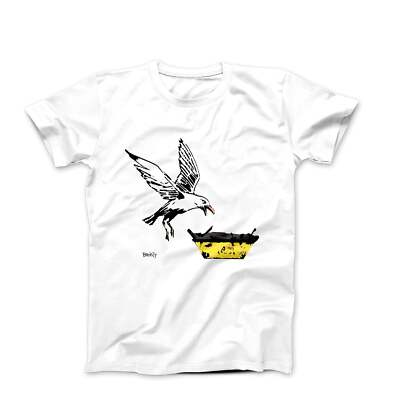 Banksy Swooping Seagull (2021) Street Art T-shirt