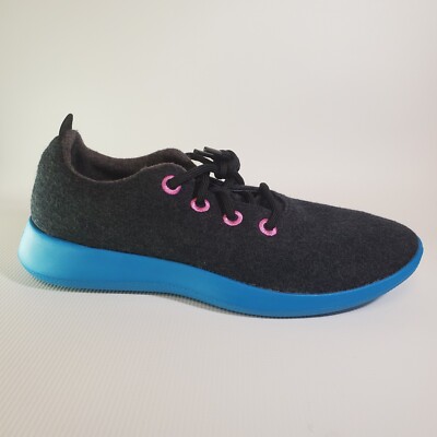 Allbirds Wool Runners Natural Black Thrive Teal Sneaker 0722NV1 US Mens Size 10