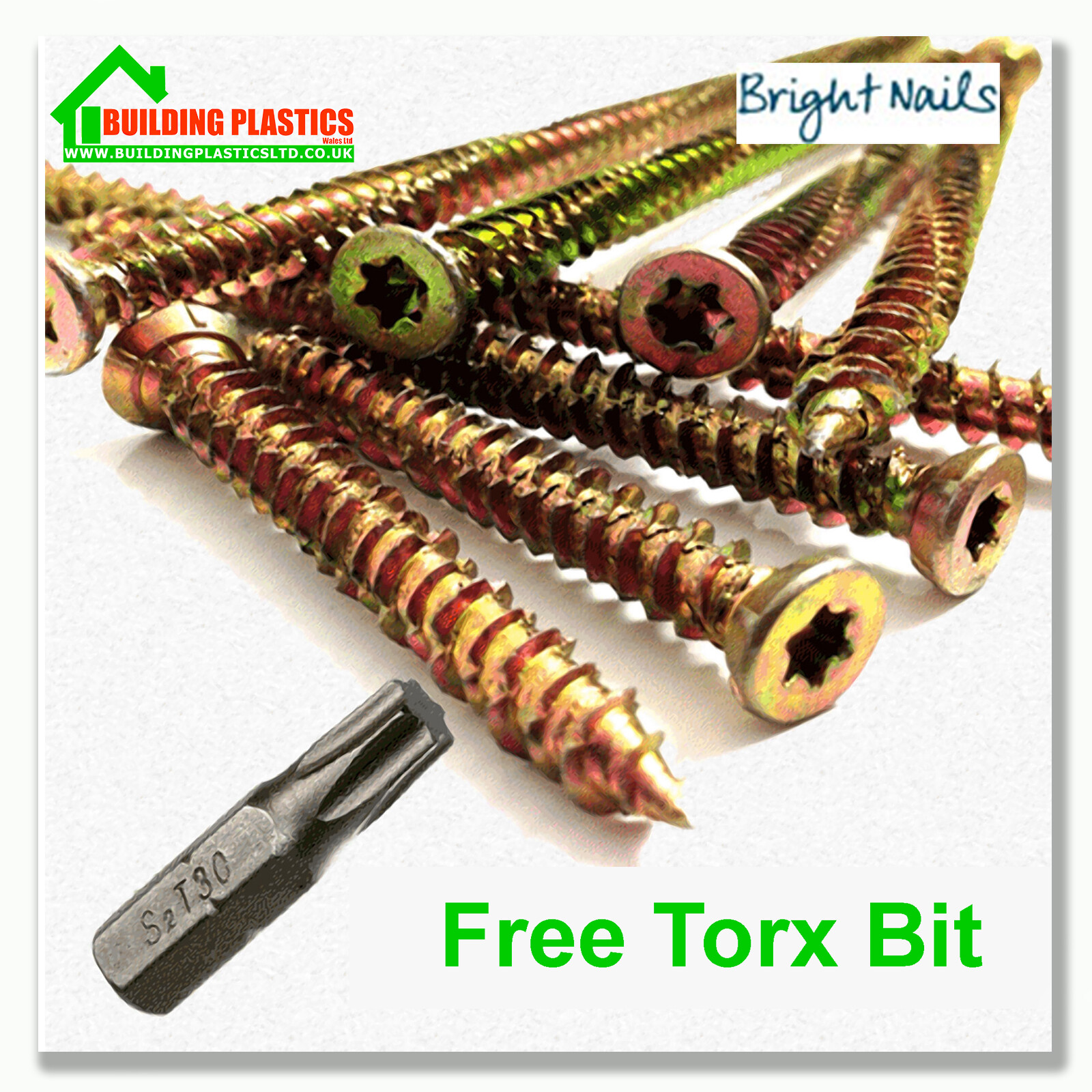 WINDOW/DOOR FRAME FIXING SCREWS, UPVC WOOD MASONRY CONCRETE DIRECT